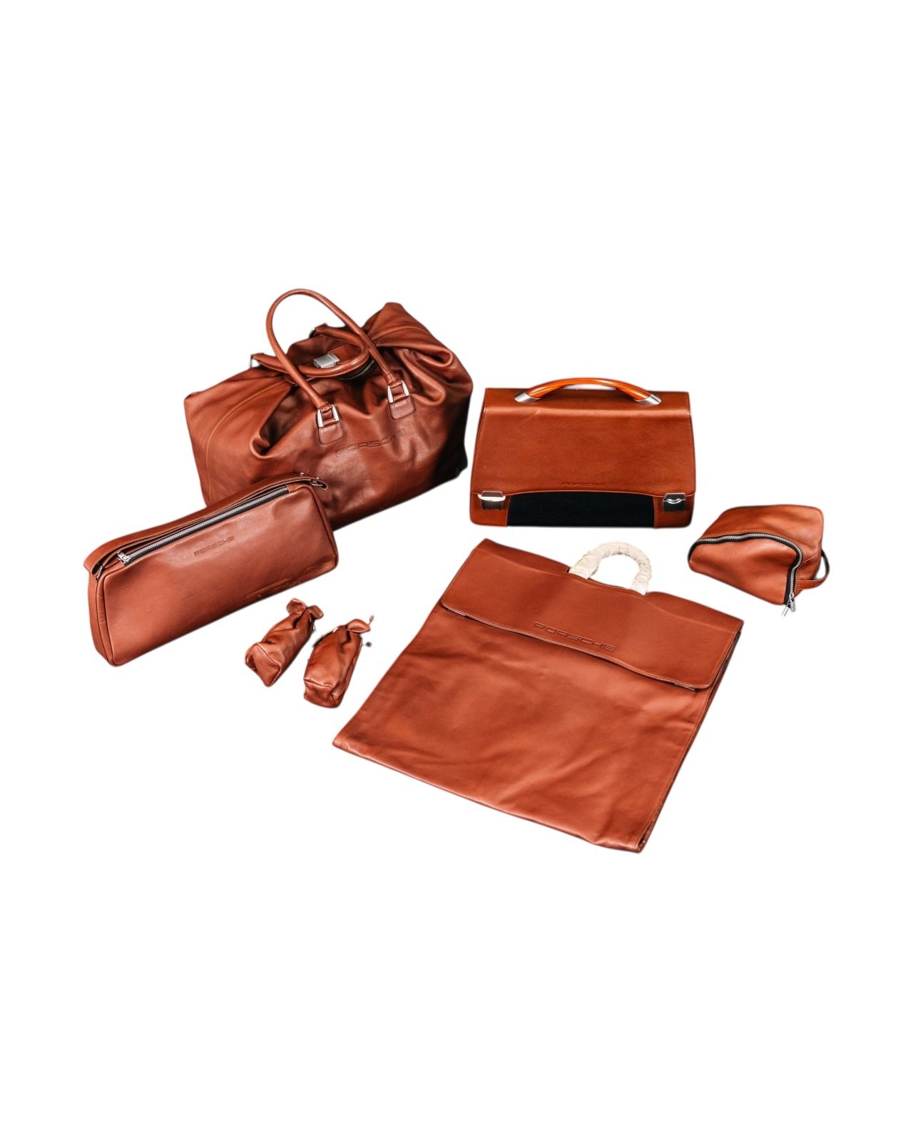 Porsche Carrera GT 7-Piece Luggage Set by Ruspa, Ascot Brown