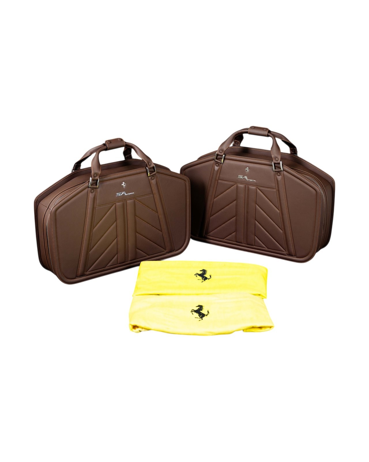 Ferrari 599 SA Aperta 2-Piece Luggage Set by Schedoni, Cioccolato