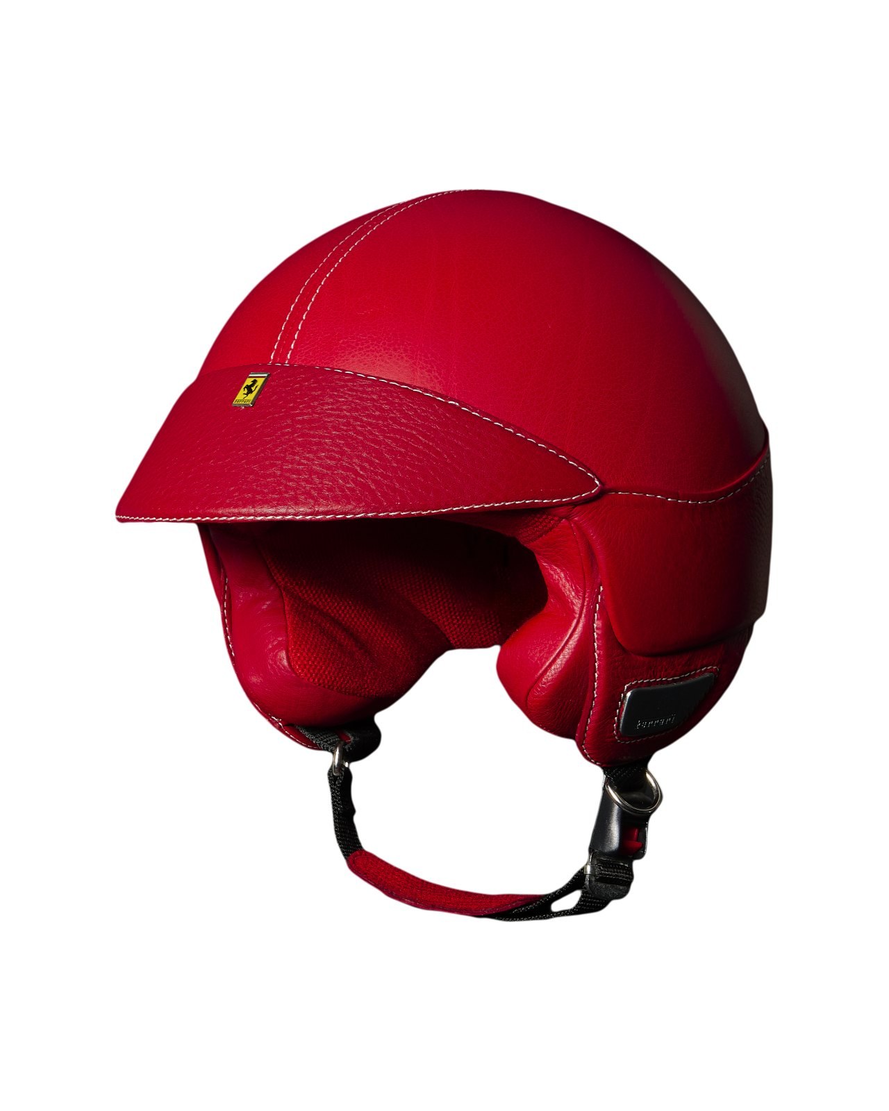 Ferrari Numbered Leather Helmet, Rosso